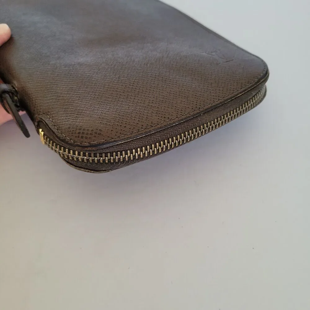 LOUIS VUITTON‎ LV Brown Zip Around Wallet Organizer Atoll Large Clutch Unisex